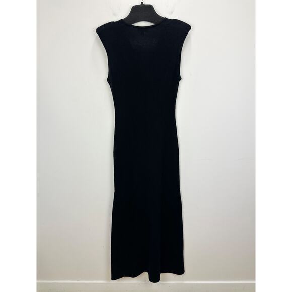 NEW J.Crew Spring Street Featherweight Cashmere V Neck Sweater Dress Black Small - Picture 12 of 13